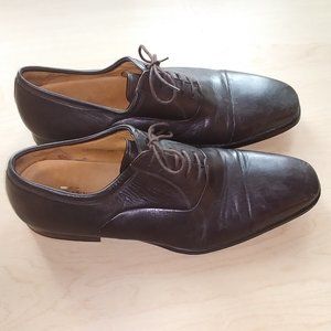 Magnanni cap toe dark brown cap toe dress oxford